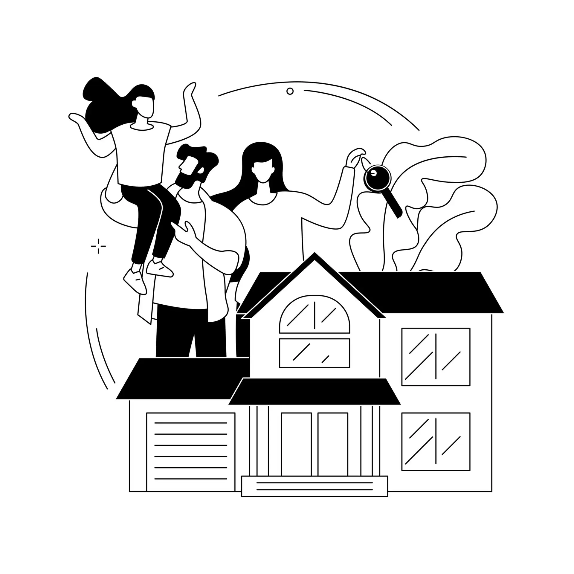 Famille dans leur nouvelle maison